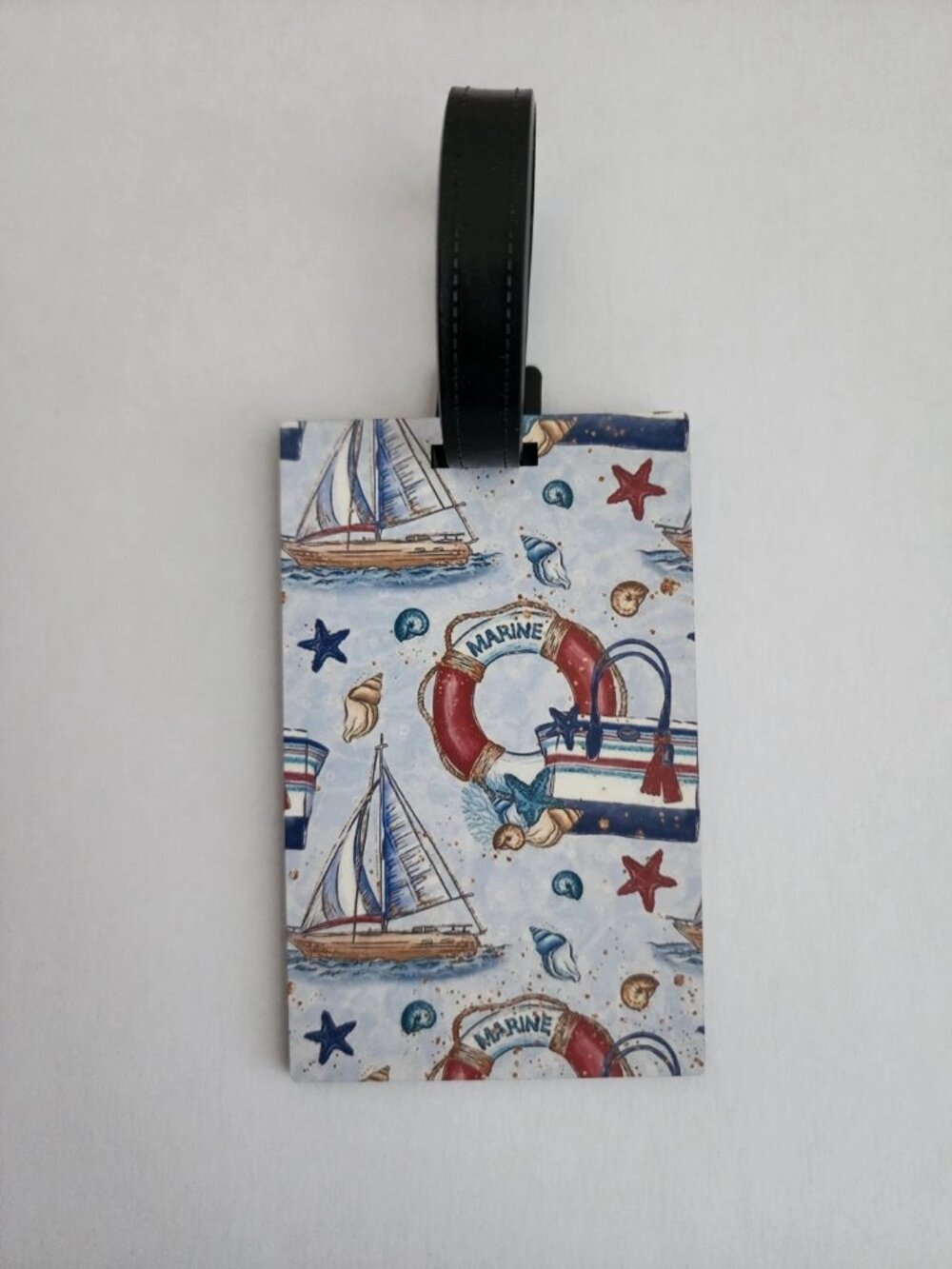 Nautical Luggage Tag, Bag Label, Travel Identifier, Suitcase Tag, Nautical Tag